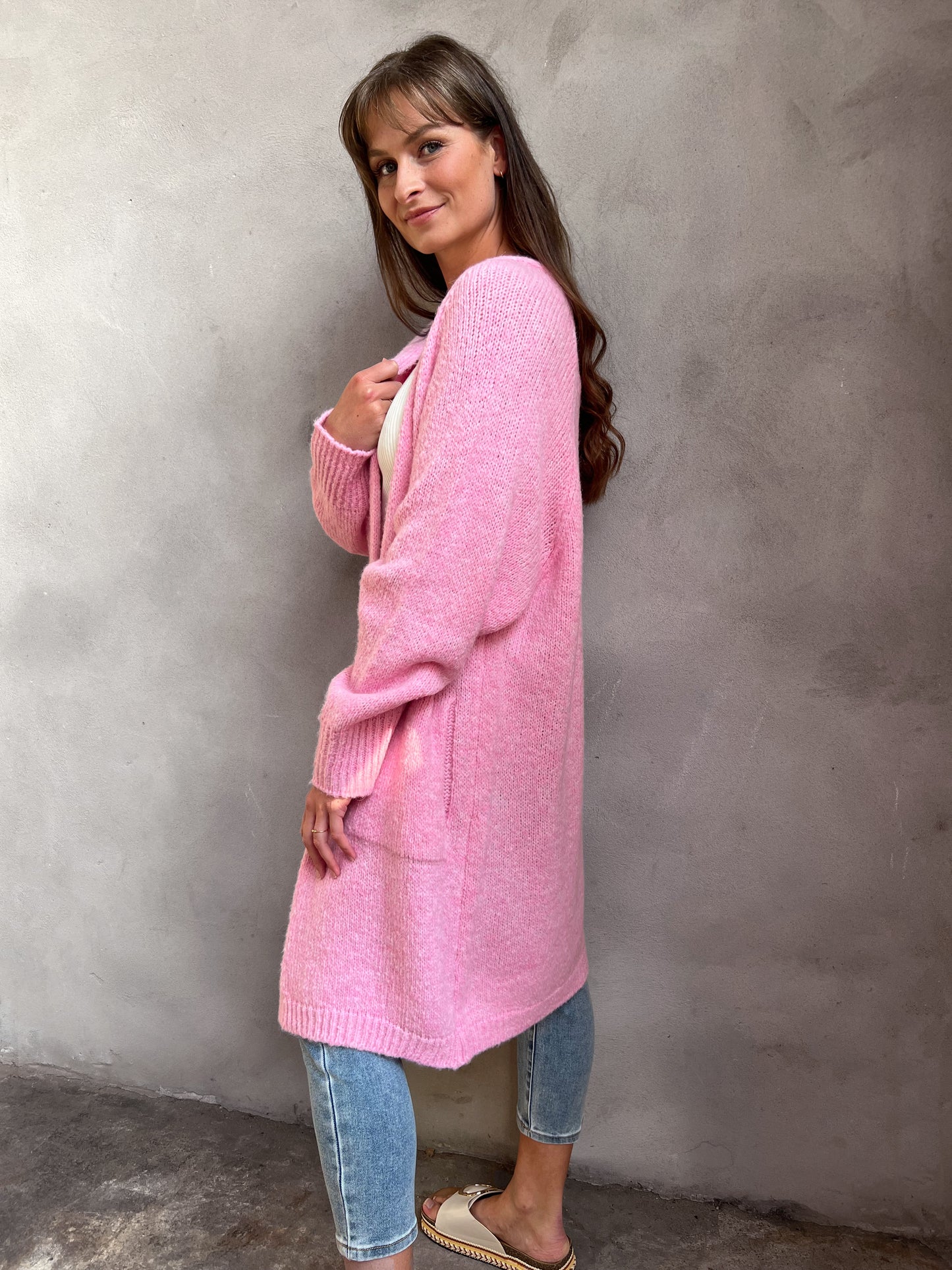 Strickjacke rosa