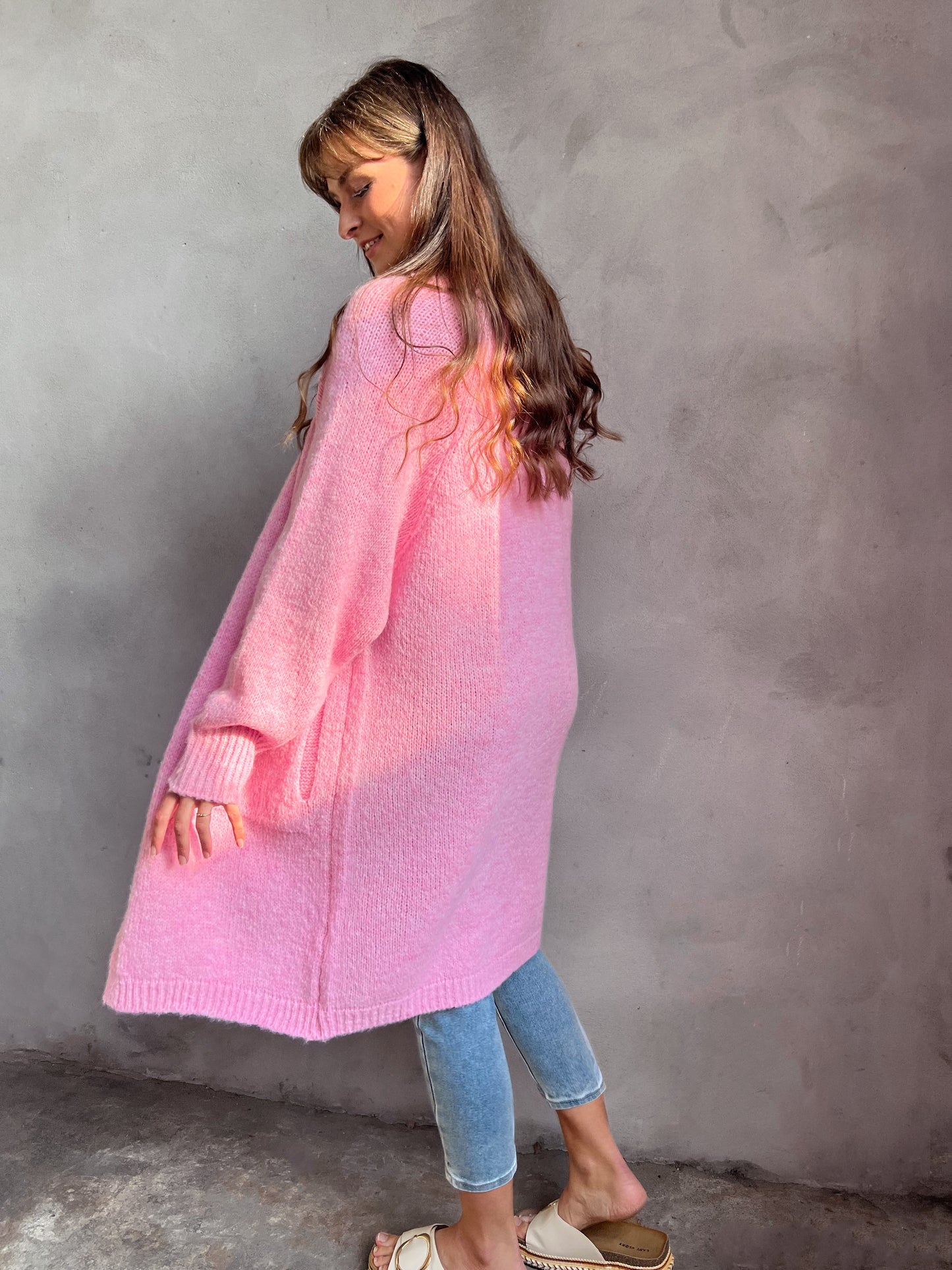 Strickjacke rosa