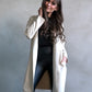 Long-Blazer Wildlederoptik - beige