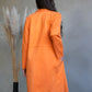 Long-Blazer Wildlederoptik - orange