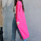 Long-Cardigan - pink