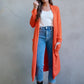 Long-Cardigan - orange
