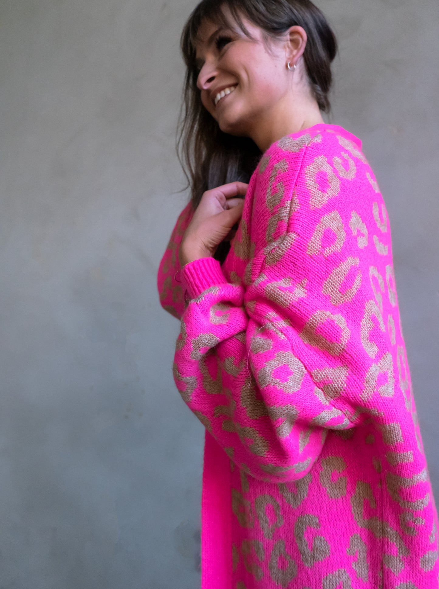 Strickjacke Leo pink
