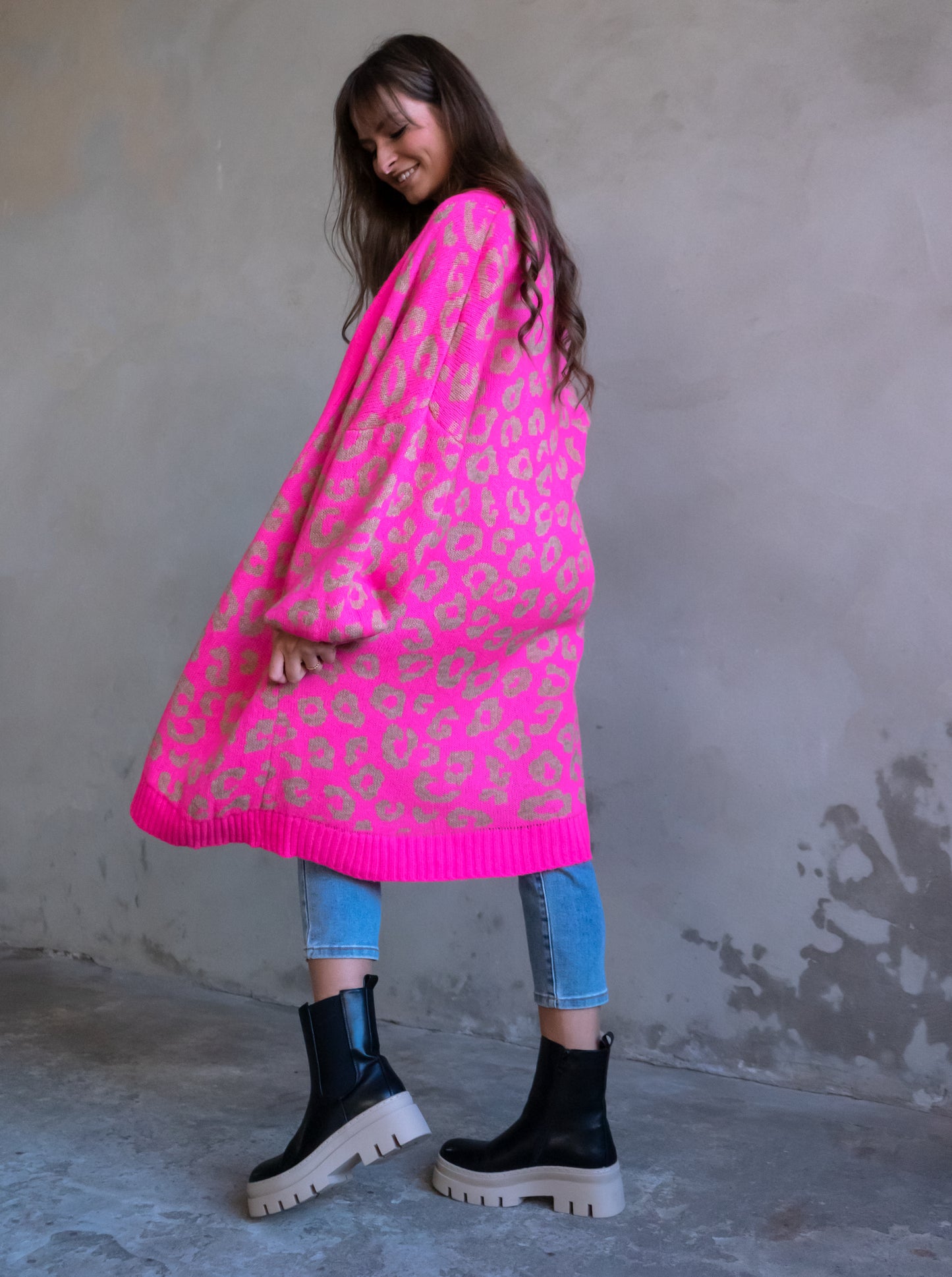 Strickjacke Leo pink