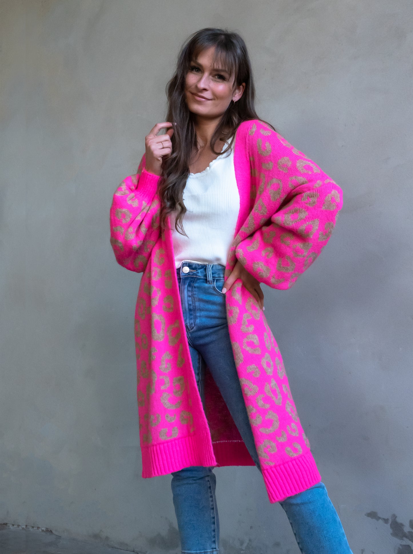 Strickjacke Leo pink