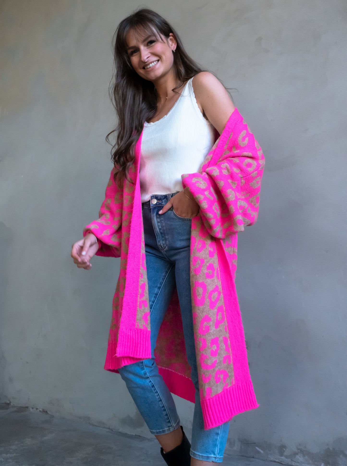 Strickjacke Leo pink