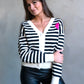 Stripes Herz-Cardigan