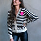 Stripes Herz-Cardigan