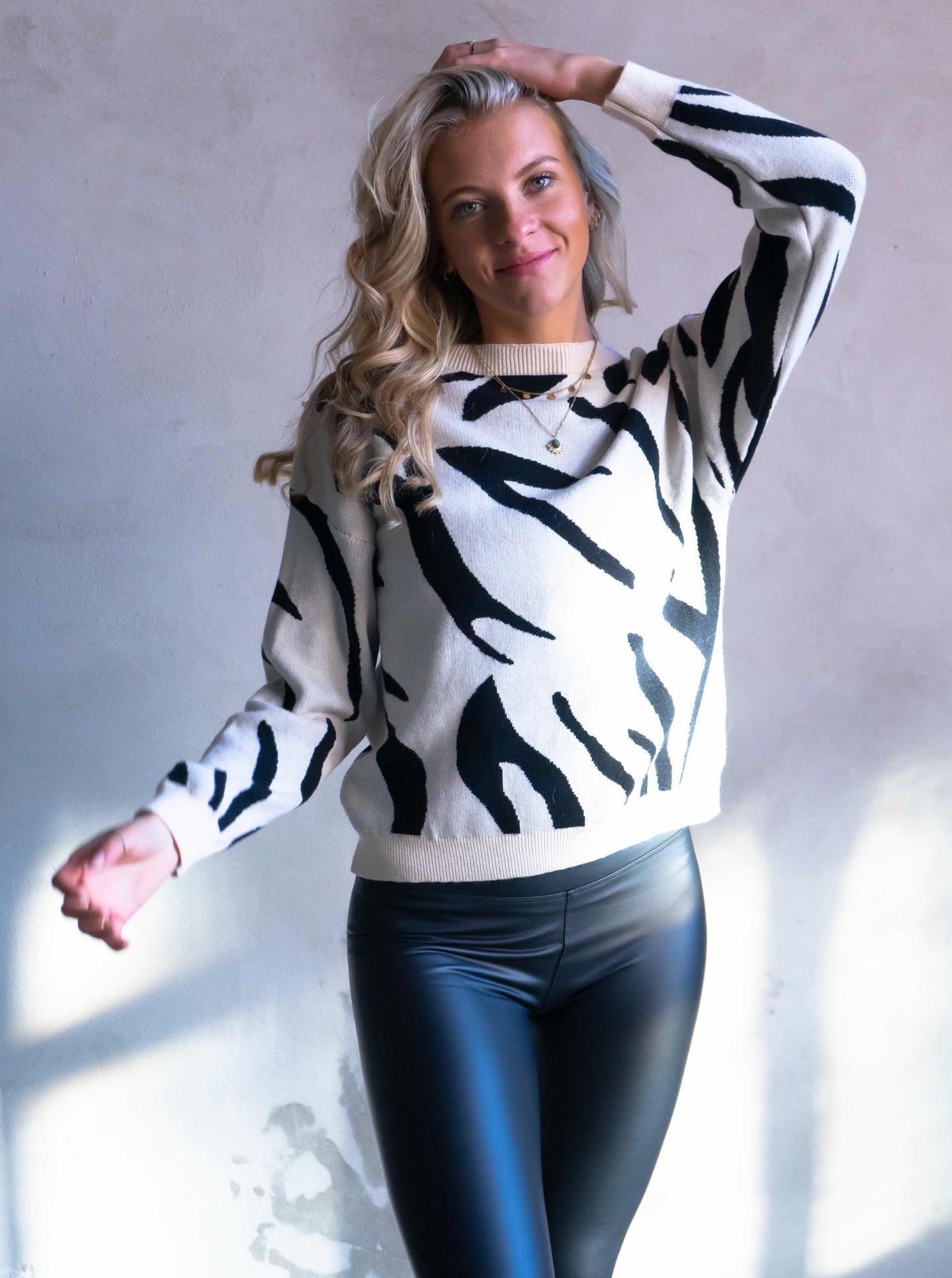 Pullover Stripes - beige
